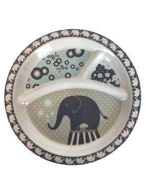 Elephant Bubbles Childrens Divided Melamine Plate By Lady Jayne Ltd 2015